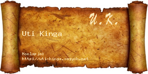 Uti Kinga névjegykártya