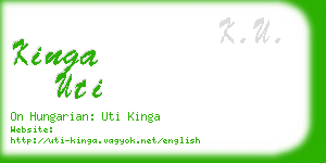 kinga uti business card